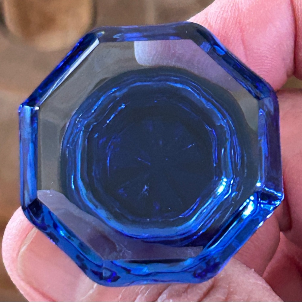 Cobalt Blue Glass Knobs - 1 Pair - Picture 8 of 12